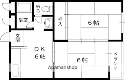 成田グリーンハイツ 405｜大阪府寝屋川市成田西町(賃貸マンション2LDK・4階・40.00㎡)の写真 その2