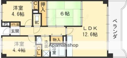 大阪府枚方市出口１丁目(賃貸マンション3LDK・3階・67.18㎡)の写真 その2