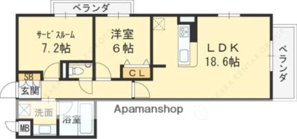 インペリアル大宮 205｜大阪府大阪市旭区大宮１丁目(賃貸マンション1SLDK・2階・70.02㎡)の写真 その2