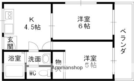 サンロード 102｜大阪府高槻市辻子３丁目(賃貸マンション2K・1階・36.00㎡)の写真 その2