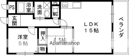 八坂一番館 201｜大阪府寝屋川市八坂町(賃貸マンション2LDK・2階・58.00㎡)の写真 その2