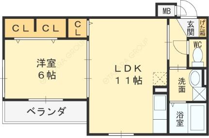 ファミールキンダII 201 ｜ 大阪府守口市金田町３丁目（賃貸アパート1LDK・2階・40.88㎡） その2