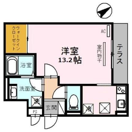 ウィステリア岡山手 105｜大阪府枚方市岡山手町(賃貸アパート1R・1階・35.31㎡)の写真 その2