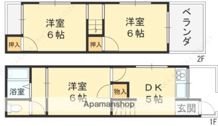 堀溝北町22－7貸家 1｜大阪府寝屋川市堀溝北町(賃貸テラスハウス3K・1階・43.65㎡)の写真 その2