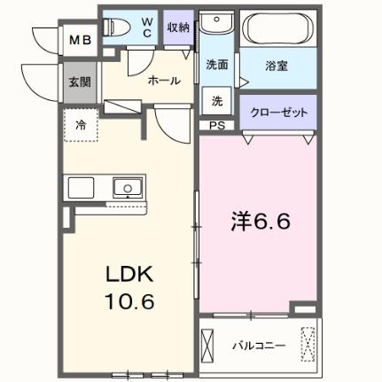 東神田町アパートＥＡＳＴ 205｜大阪府寝屋川市東神田町(賃貸アパート1LDK・2階・42.00㎡)の写真 その2