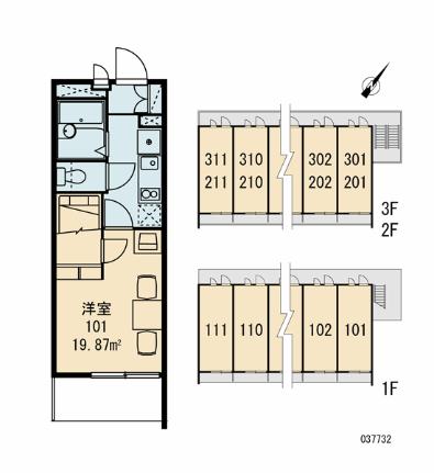 レオパレスＮＳクロスＲ 305｜大阪府守口市八雲西町４丁目(賃貸マンション1K・3階・19.87㎡)の写真 その2