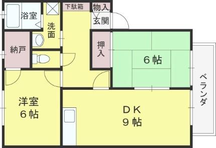 グロッケンブルーメ 101号室｜大阪府藤井寺市小山４丁目(賃貸アパート2DK・1階・52.84㎡)の写真 その2