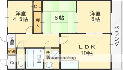 大阪府東大阪市横小路町５丁目(賃貸マンション3LDK・3階・56.00㎡)の写真 その2