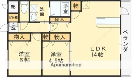 プルミエール・ソレイユ 505｜大阪府八尾市東山本新町３丁目(賃貸マンション2LDK・5階・56.63㎡)の写真 その2