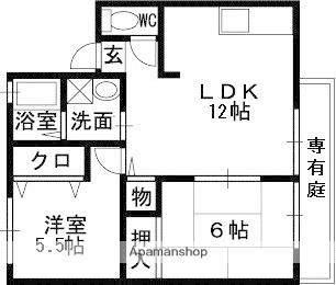 アキナハイツ（I・II） 103｜大阪府羽曳野市高鷲７丁目(賃貸アパート2LDK・1階・61.60㎡)の写真 その2