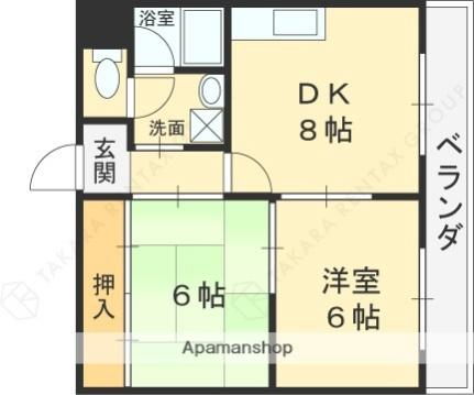 ファースト小阪 305｜大阪府東大阪市小阪本町１丁目(賃貸マンション2DK・3階・37.00㎡)の写真 その2