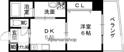 大阪府東大阪市足代２丁目(賃貸マンション1DK・7階・29.40㎡)の写真 その2