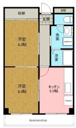 グレース中百舌鳥 102｜大阪府堺市北区百舌鳥梅町３丁(賃貸マンション2DK・1階・44.53㎡)の写真 その2