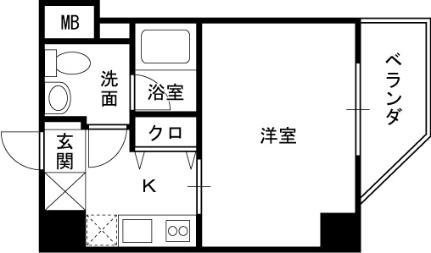 アクエルド緑地公園 303号室 ｜ 大阪府大阪市鶴見区緑１丁目（賃貸マンション1K・3階・27.28㎡） その2