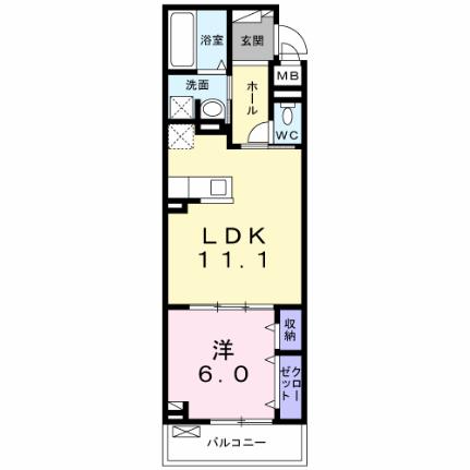 深野5丁目アパートＥＡＳＴ 307｜大阪府大東市深野５丁目(賃貸アパート1LDK・3階・42.68㎡)の写真 その2