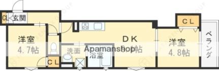 大阪府守口市西郷通４丁目(賃貸アパート2LDK・1階・43.45㎡)の写真 その2