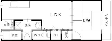 香里園ハイツ 301｜大阪府寝屋川市香里西之町(賃貸マンション1LDK・3階・33.00㎡)の写真 その2