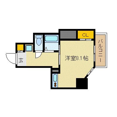 ル・パルトネール梅田北 404｜大阪府大阪市北区豊崎１丁目(賃貸マンション1R・4階・22.92㎡)の写真 その2