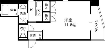 Ｋ．Ｈ．Ｅ 502｜大阪府大阪市福島区吉野１丁目(賃貸マンション1K・5階・36.02㎡)の写真 その2