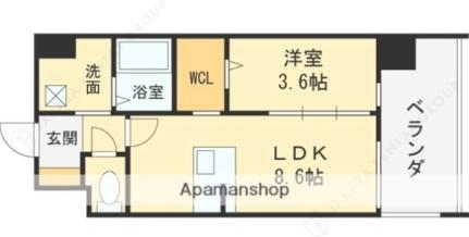 ＥＳＴＯＮＥ　ＨＩＧＡＳＨＩＯＳＡＫＡ 902｜大阪府東大阪市長田西２丁目(賃貸マンション1LDK・9階・32.46㎡)の写真 その2