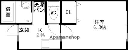 メゾン双葉 2D｜大阪府東大阪市衣摺２丁目(賃貸マンション1K・2階・20.00㎡)の写真 その2