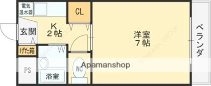 エルヴ源氏ヶ丘 107｜大阪府東大阪市源氏ケ丘(賃貸マンション1K・1階・18.00㎡)の写真 その2