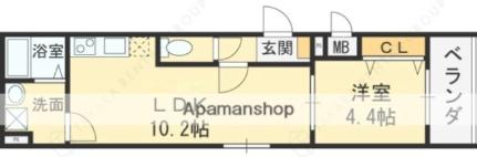 Ｊｉｎｏ　ｔｏｍｏｉ 302｜大阪府東大阪市友井２丁目(賃貸アパート1LDK・3階・34.76㎡)の写真 その2