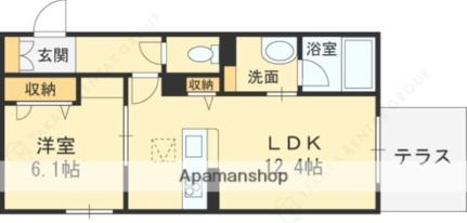 大阪府東大阪市神田町(賃貸マンション1LDK・1階・44.59㎡)の写真 その2