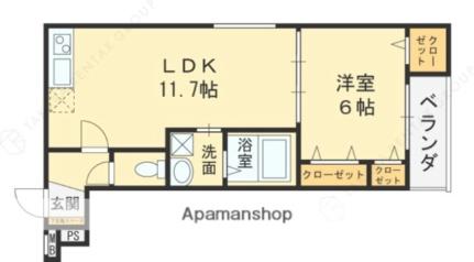 フジパレス長瀬公園 305｜大阪府東大阪市横沼町１丁目(賃貸アパート1LDK・3階・41.66㎡)の写真 その2