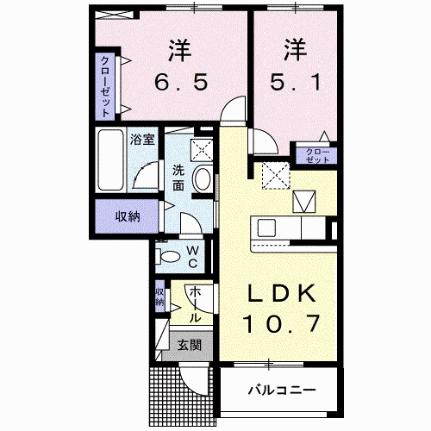 アット横小路 103｜大阪府東大阪市横小路町６丁目(賃貸アパート2LDK・1階・52.67㎡)の写真 その2