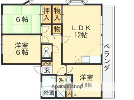 大阪府羽曳野市伊賀１丁目（賃貸アパート3LDK・1階・66.83㎡） その2