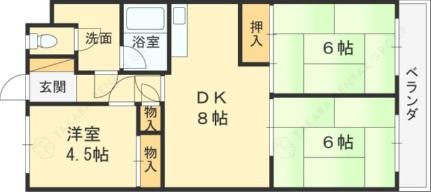 南埜マンション赤塚 301｜大阪府堺市中区深井清水町(賃貸マンション3DK・3階・53.20㎡)の写真 その2