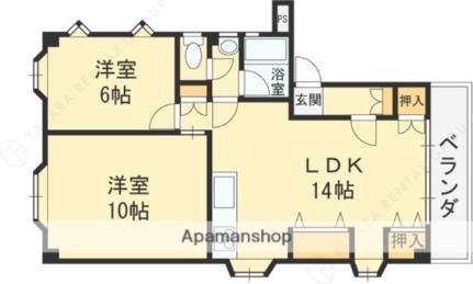 坂根第3ハイツ 2F｜大阪府八尾市桂町６丁目(賃貸アパート2LDK・2階・58.40㎡)の写真 その2