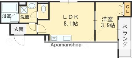 大阪府八尾市東本町１丁目（賃貸アパート1LDK・3階・29.59㎡） その2