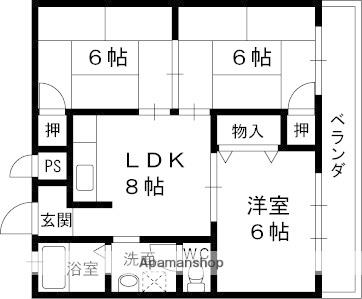 ロイヤルハイツ深井沢 ｜大阪府堺市中区深井沢町(賃貸マンション3LDK・4階・56.00㎡)の写真 その2