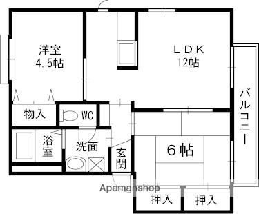 アーネスト本田山 B202｜大阪府堺市中区深井北町(賃貸アパート2LDK・2階・50.04㎡)の写真 その2