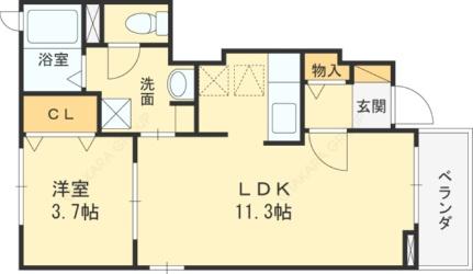 オリーブガーデン 101｜大阪府和泉市万町(賃貸アパート1LDK・1階・37.13㎡)の写真 その2