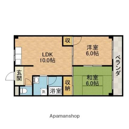 ウエストアニエール ｜大阪府高槻市氷室町２丁目(賃貸マンション2LDK・2階・49.50㎡)の写真 その2