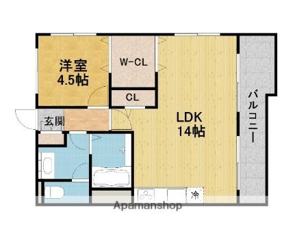 池田マンション 508｜大阪府豊中市夕日丘１丁目(賃貸マンション1LDK・5階・45.00㎡)の写真 その2