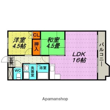 大阪府豊中市浜１丁目(賃貸マンション2LDK・3階・60.00㎡)の写真 その2