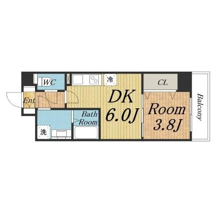 ウインズコート緑地パーク 0109｜大阪府豊中市長興寺南３丁目(賃貸マンション1DK・1階・27.20㎡)の写真 その2