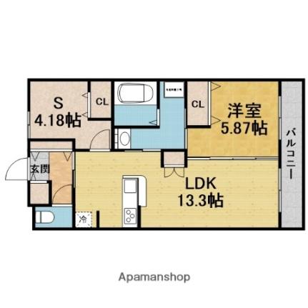 グローコートVII 102｜大阪府豊中市熊野町４丁目(賃貸アパート1SLDK・1階・54.34㎡)の写真 その2