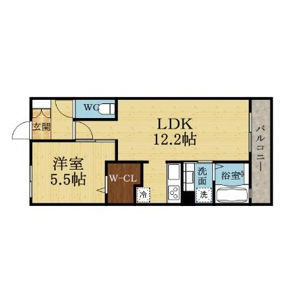 大阪府豊中市走井３丁目(賃貸アパート1LDK・3階・41.68㎡)の写真 その2