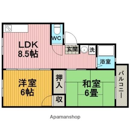 ル・レーヴ弐番館 203｜大阪府豊中市豊南町東３丁目(賃貸アパート2LDK・2階・45.00㎡)の写真 その2