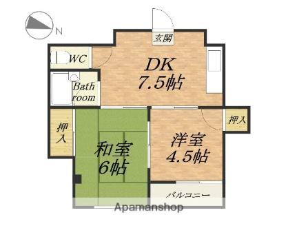 マンション武智 ｜大阪府大阪市港区南市岡２丁目(賃貸マンション2DK・5階・35.43㎡)の写真 その2