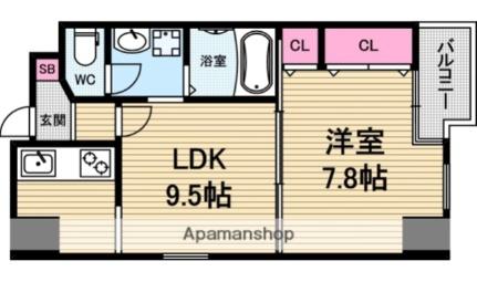 クレセル真田山 ｜大阪府大阪市天王寺区玉造本町(賃貸マンション1LDK・7階・35.27㎡)の写真 その2