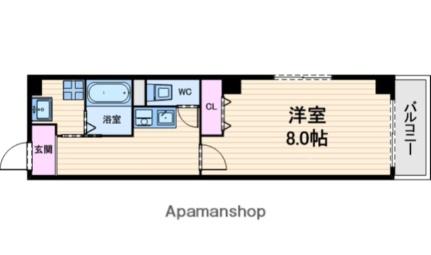 エスペランサ谷町 801｜大阪府大阪市中央区谷町９丁目(賃貸マンション1K・8階・26.00㎡)の写真 その2