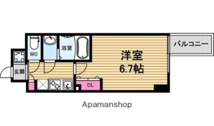 プレミアムコート谷町4丁目 606｜大阪府大阪市中央区農人橋２丁目(賃貸マンション1K・6階・23.10㎡)の写真 その2