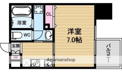 ファーストステージ心斎橋イースト 805｜大阪府大阪市中央区安堂寺町２丁目(賃貸マンション1K・8階・23.10㎡)の写真 その2