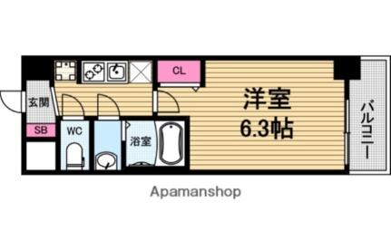 プレサンス大手前ピリオド ｜大阪府大阪市中央区内淡路町１丁目(賃貸マンション1K・7階・22.33㎡)の写真 その2